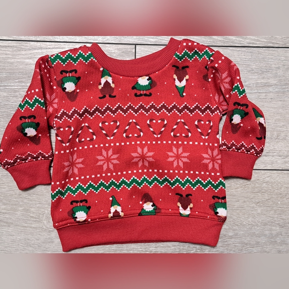 George Red and Pink Baby Festive Sweater